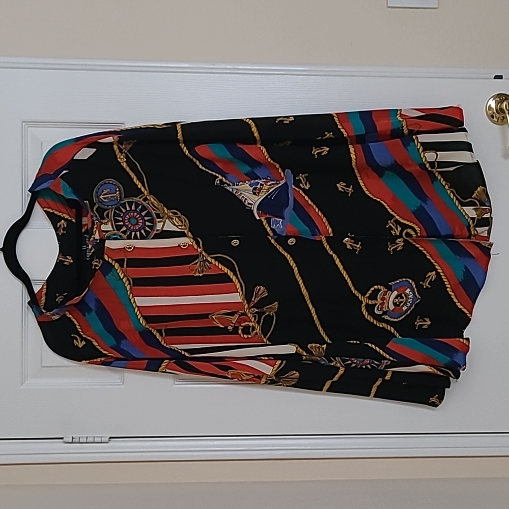 Vintage Nautical Carole Little Long Skirt Size 6